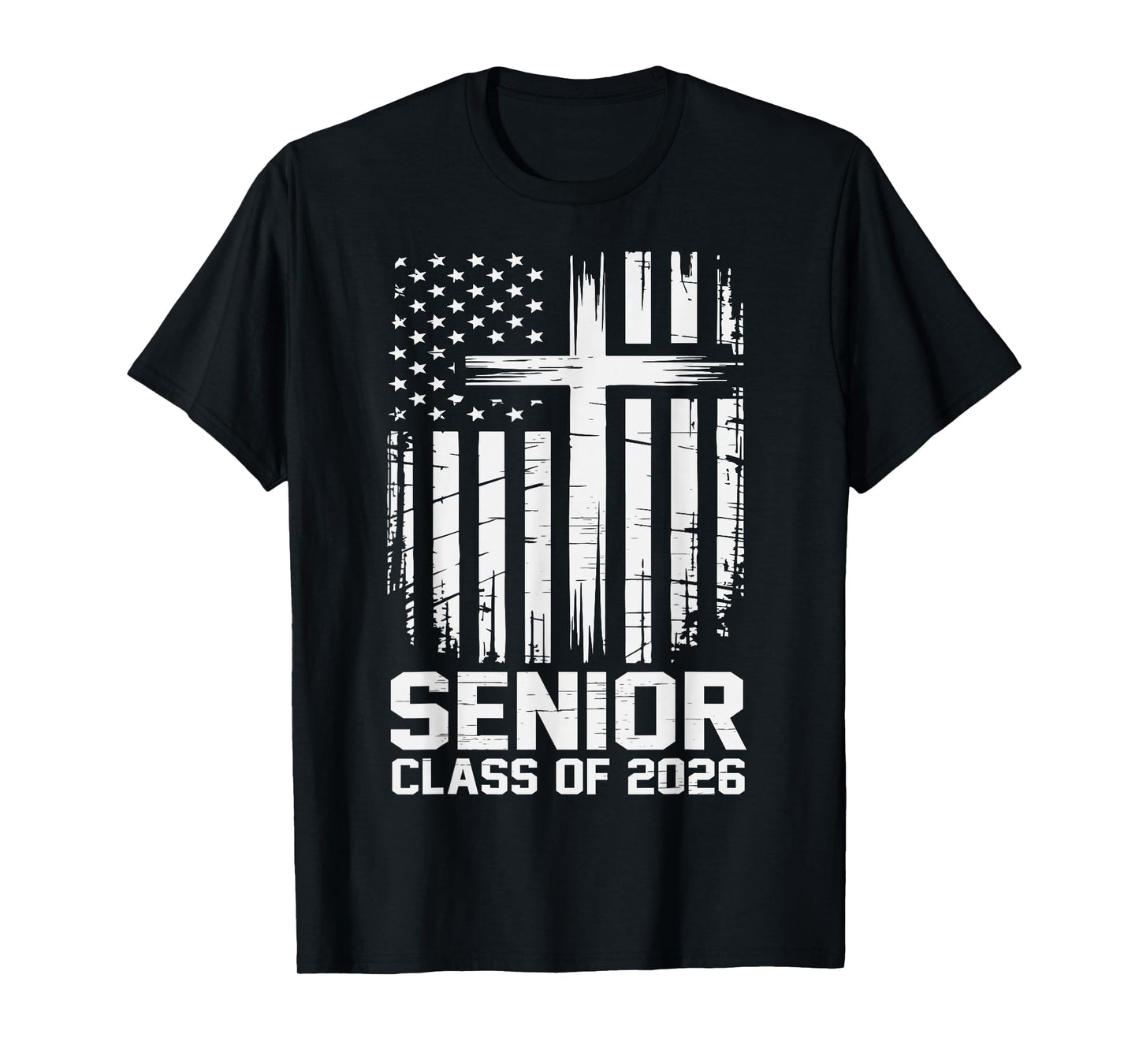 Senior Class of 2026 USA Flag Christian Graduation 2026 T-Shirt
