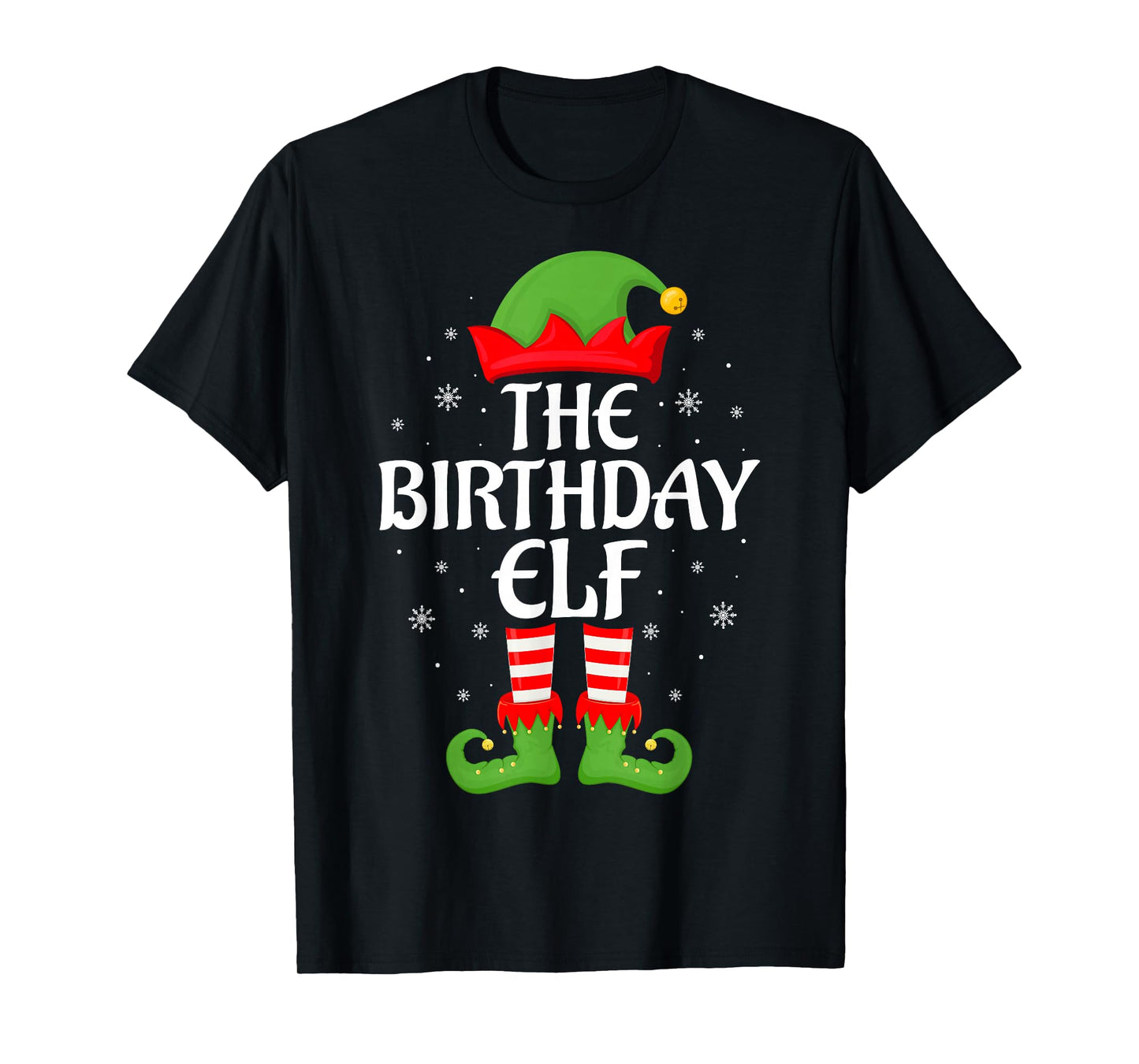 Birthday Elf Xmas Family Matching Elf Squad Christmas T-Shirt