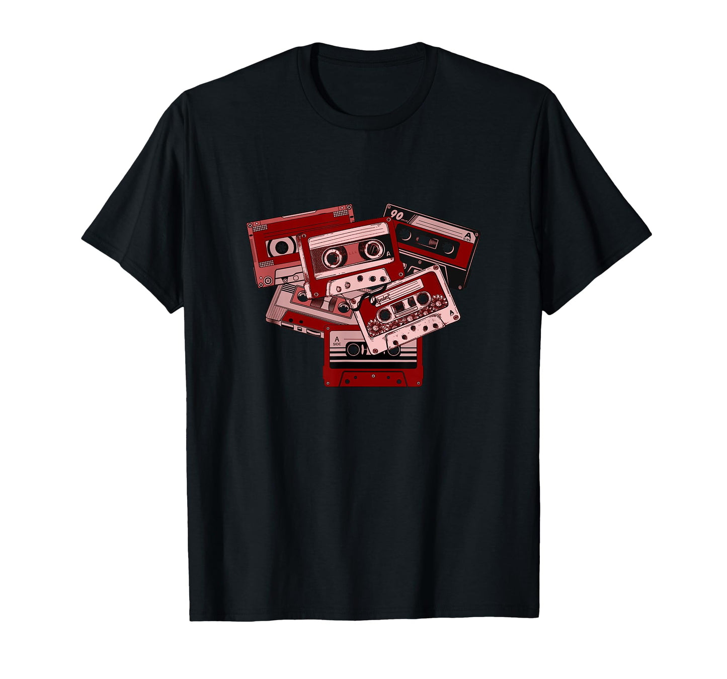 Maroon Red Burgundy Tape Cassettes Classic Old School Maroon T-Shirt