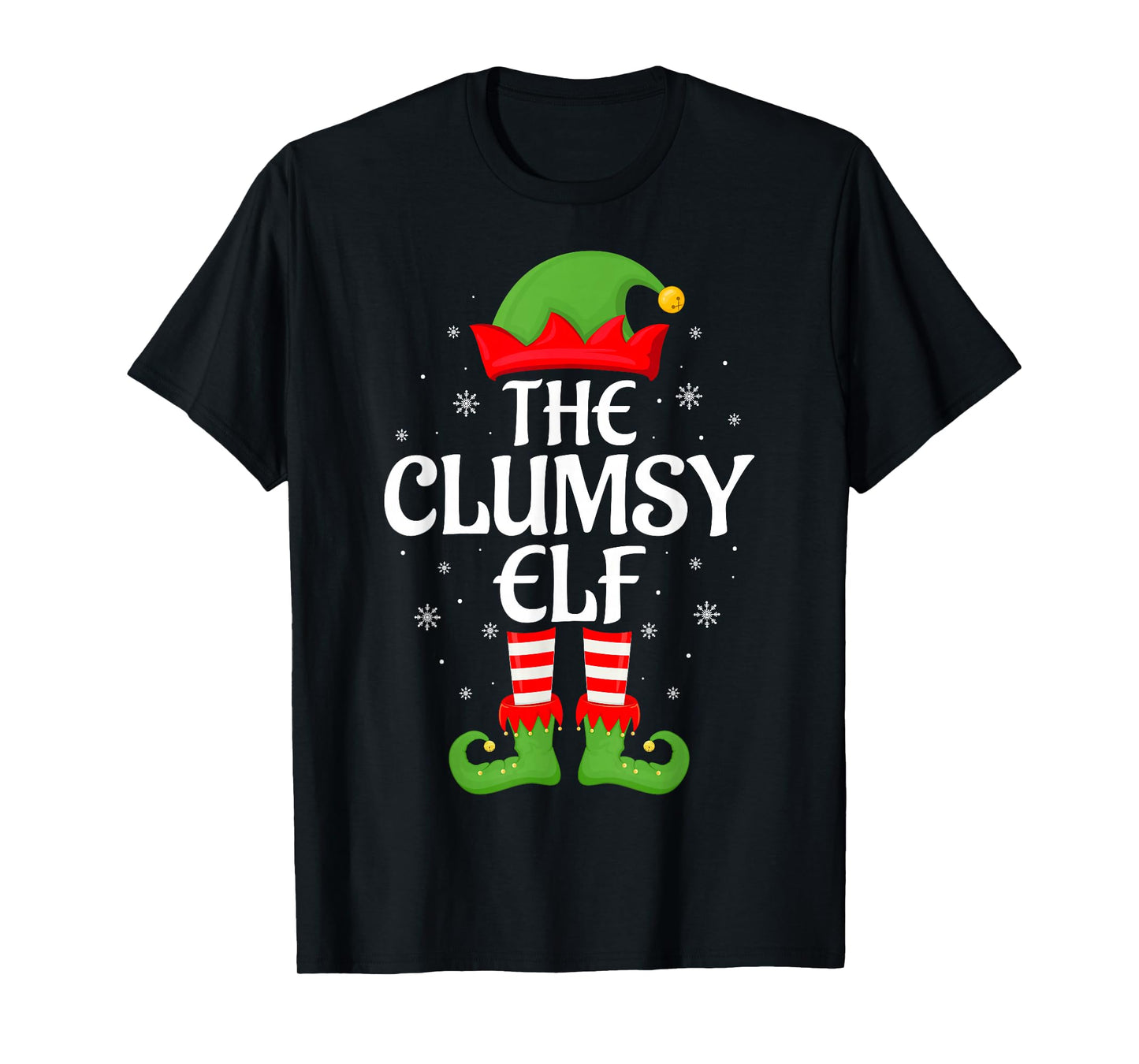 Clumsy Elf Xmas Family Matching Elf Squad Christmas T-Shirt