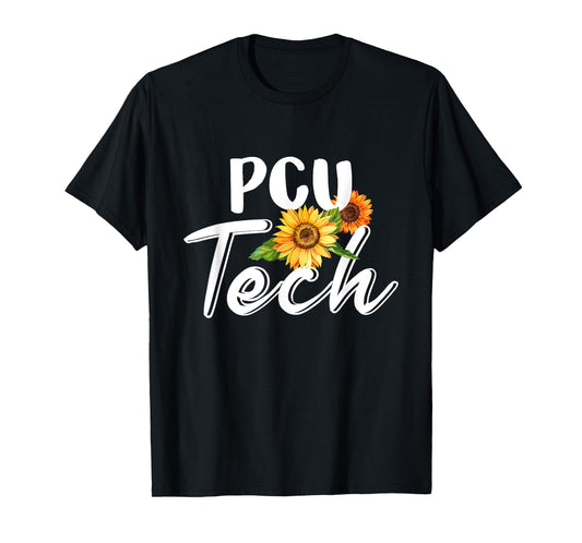 Cute PCU Tech With Sunflower Vintage T-Shirt