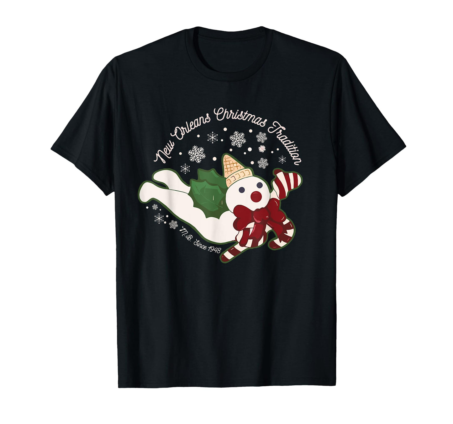 New Orleans Mr Bingle Christmas Tradition Snowmen Christmas T-Shirt