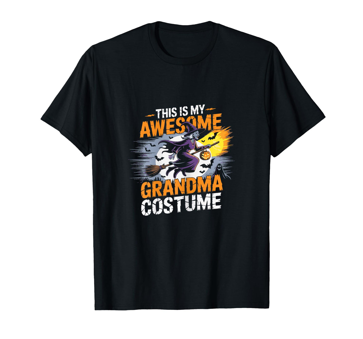 Awesome Grandma Halloween Costume Witch Design T-Shirt