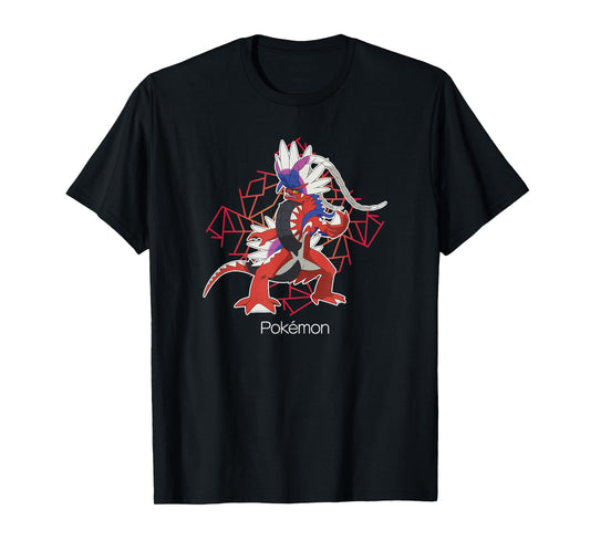 Pokémon Koraidon Legendary Geometric Background Portrait T-Shirt