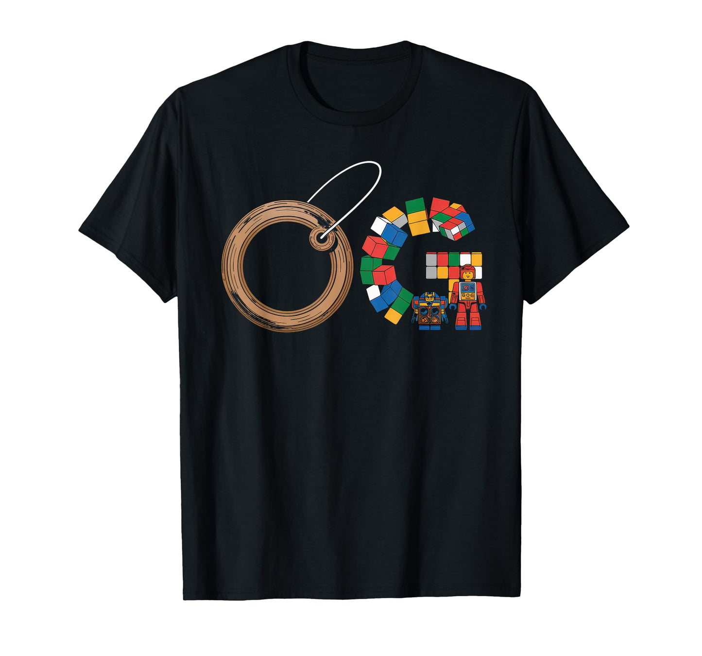 Old School OG Tshirt Hip Hop Vinyl CDs Tapes 80s 90s Retro T-Shirt