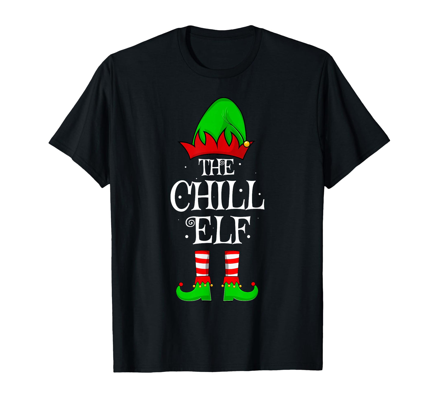 Chill Elf Xmas Matching Family Elf Squad Christmas Pajamas T-Shirt