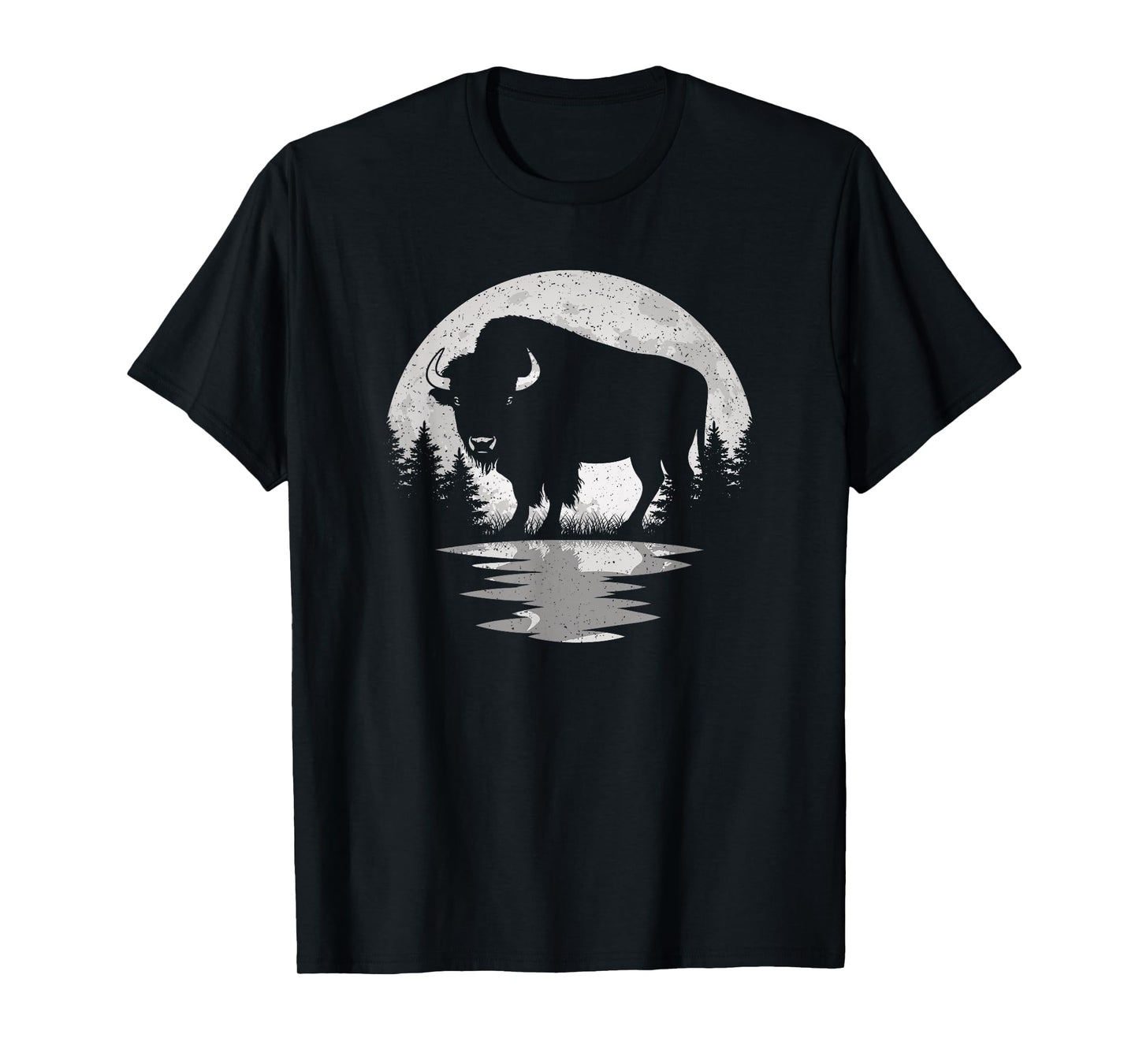 Bison Lover Moon Vintage Buffalo Men Women Kids T-Shirt