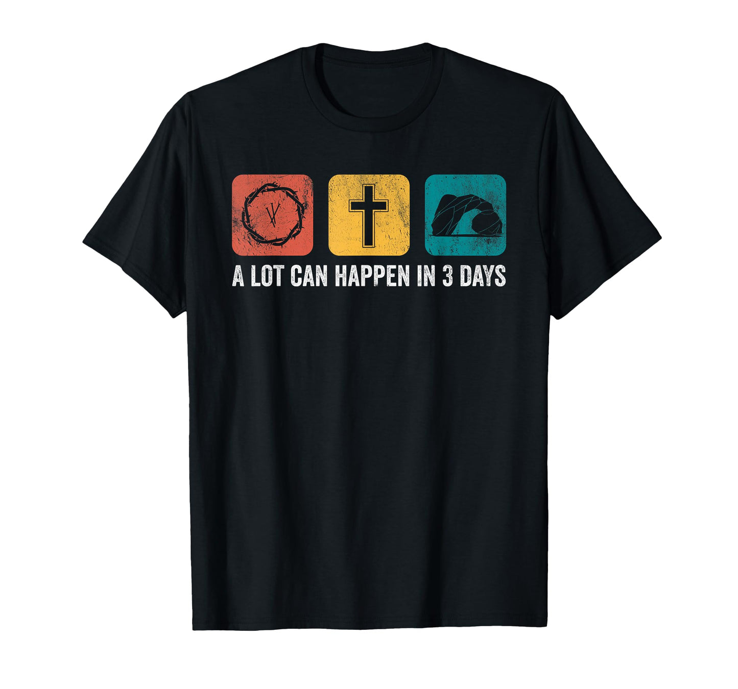Vintage A Lot Can Happen in 3 Days Bible Easter Christian T-Shirt