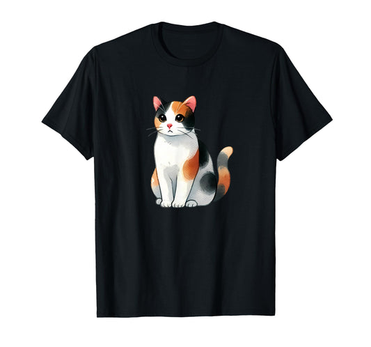 Cute Calico Cat T-Shirt for Men Women Kids