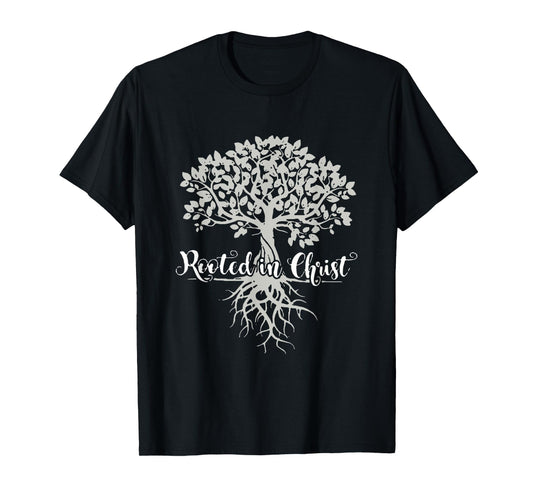Vintage Rooted in Christ Religious Christian Jesus Christ T-Shirt
