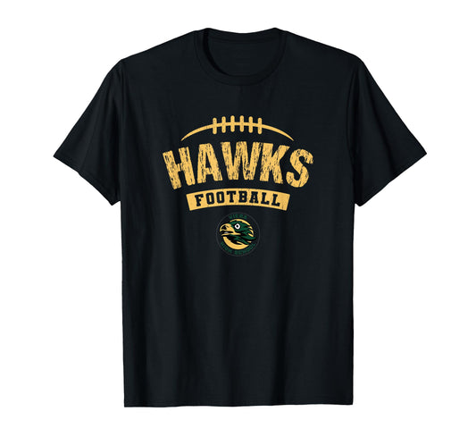 Viera Hawks Logo Football Distressed HS T-Shirt