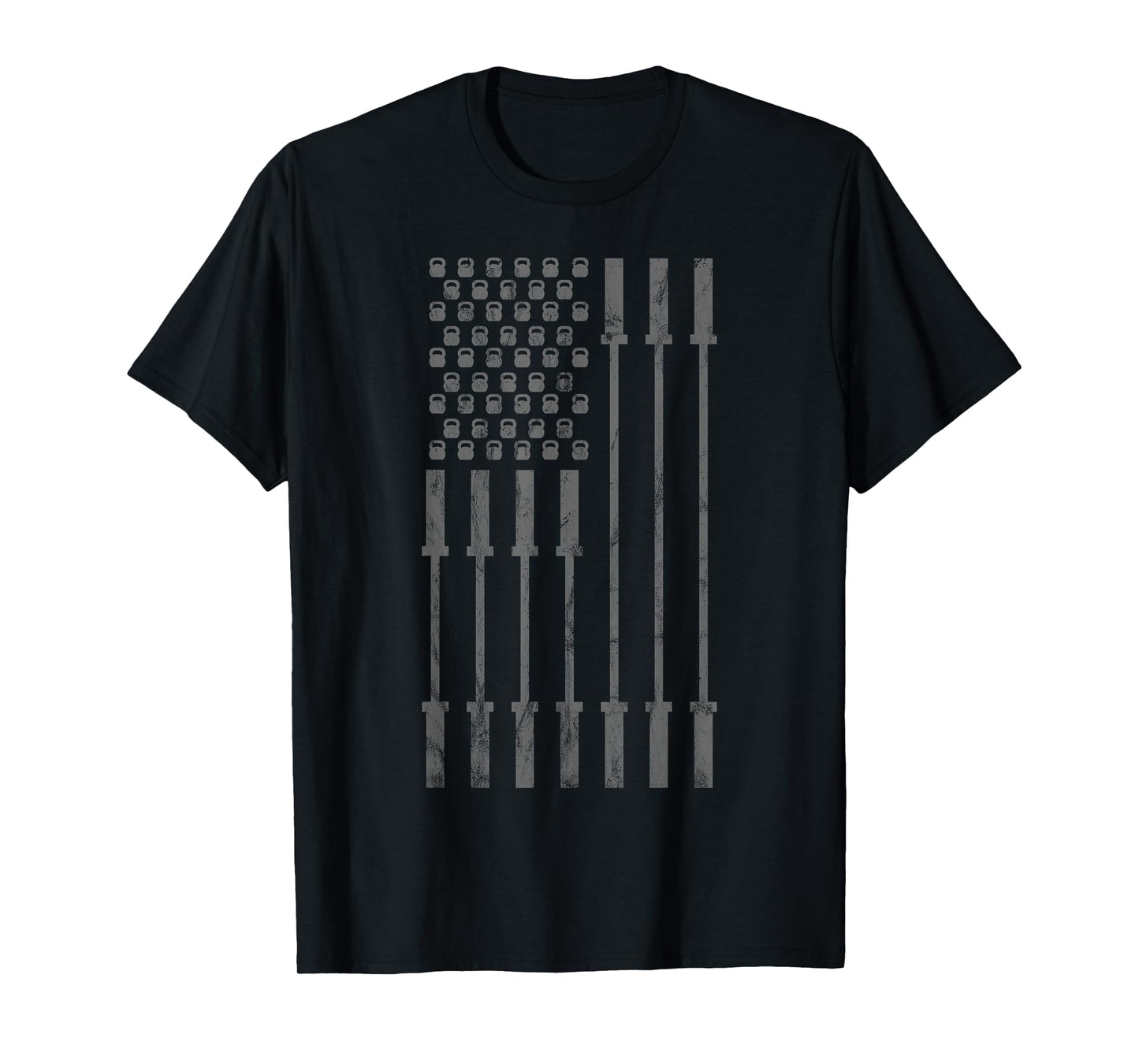 AMERICAN FLAG KETTLEBELL BARBELL T-SHIRT T-Shirt for Women Girls Kids Men