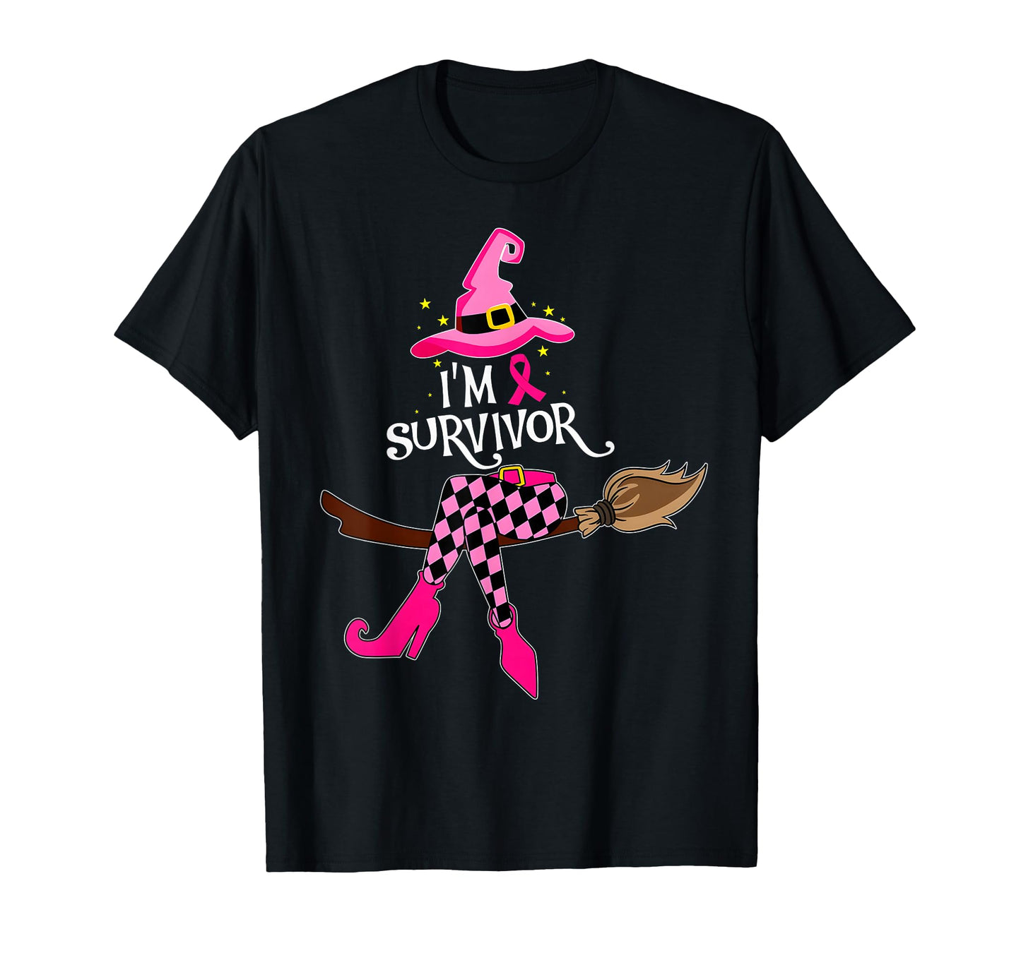 I’m Survivor Breast Cancer Awareness Witch Halloween Shirt T-Shirt