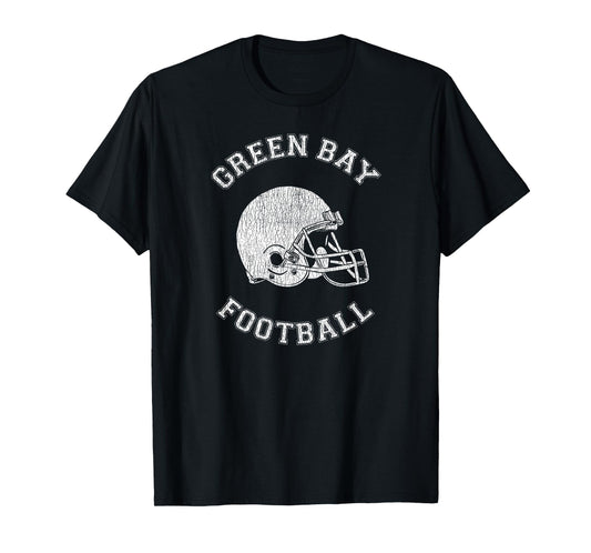 Green Bay Football Distressed 1980's Retro P.E.Dept Style T-Shirt