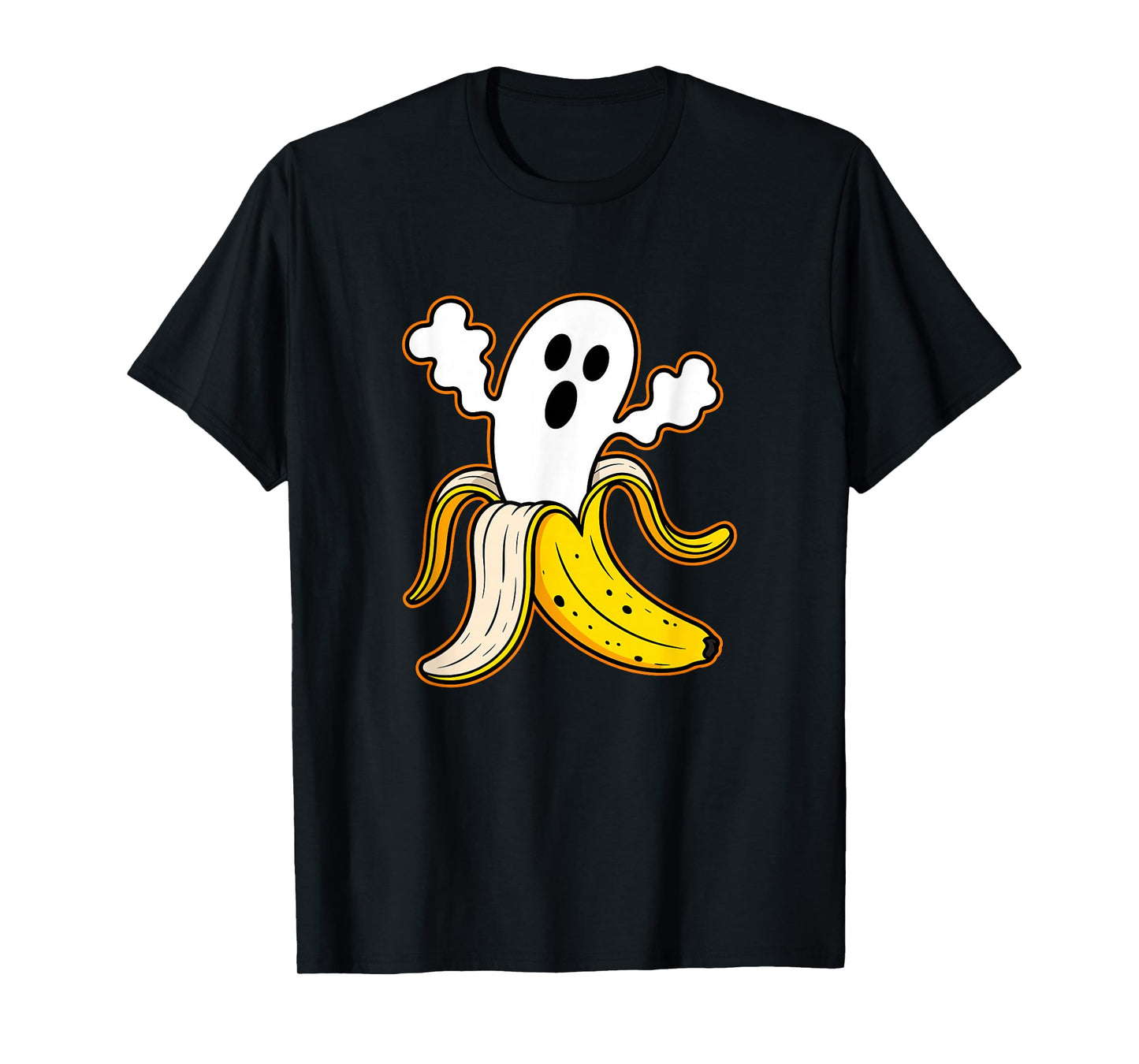Amazing Spooky Creepy Halloween Banana Ghost T-Shirt