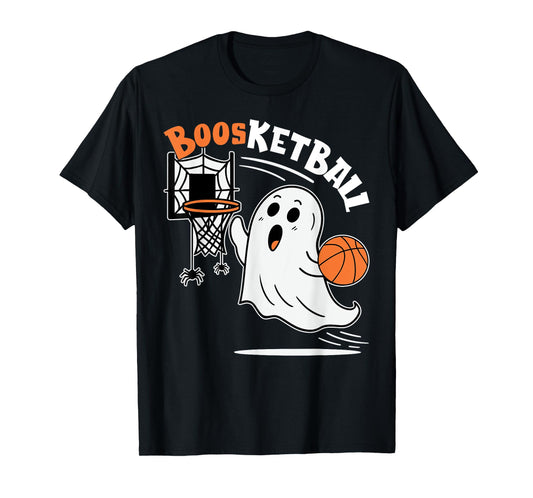Halloween Ghost Playing Basketball Spooky Ghost Boosketball T-Shirt