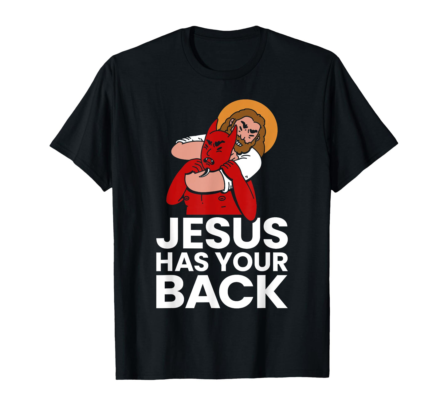 Jesus Has Your Back Christian Jiu-Jitsu Jew Jitsu MMA T-Shirt