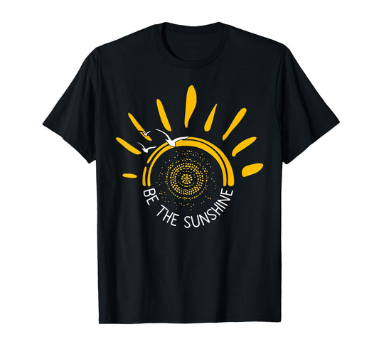 Be the Sunshine Positive Boho Retro Sun Design T-Shirt