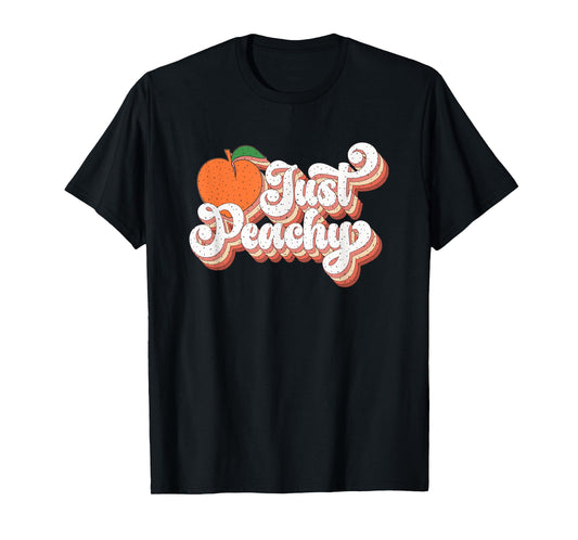 Just Peachy Retro Style Graphic T-Shirt