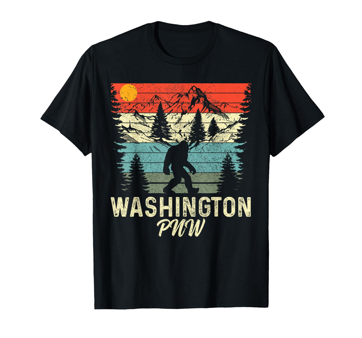 Washington PNW Bigfoot Vintage Pacific Northwest T-Shirt