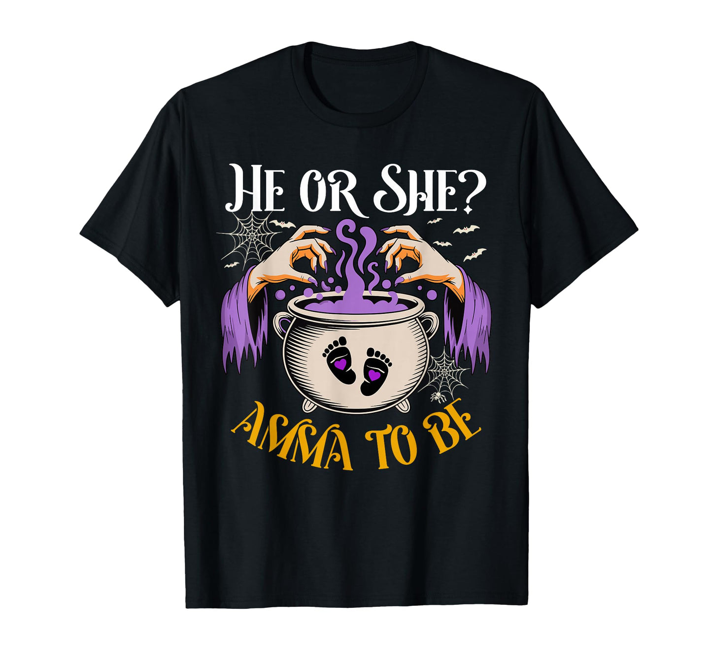 He Or She Amma to Be Baby Reveal Halloween Costume T-Shirt