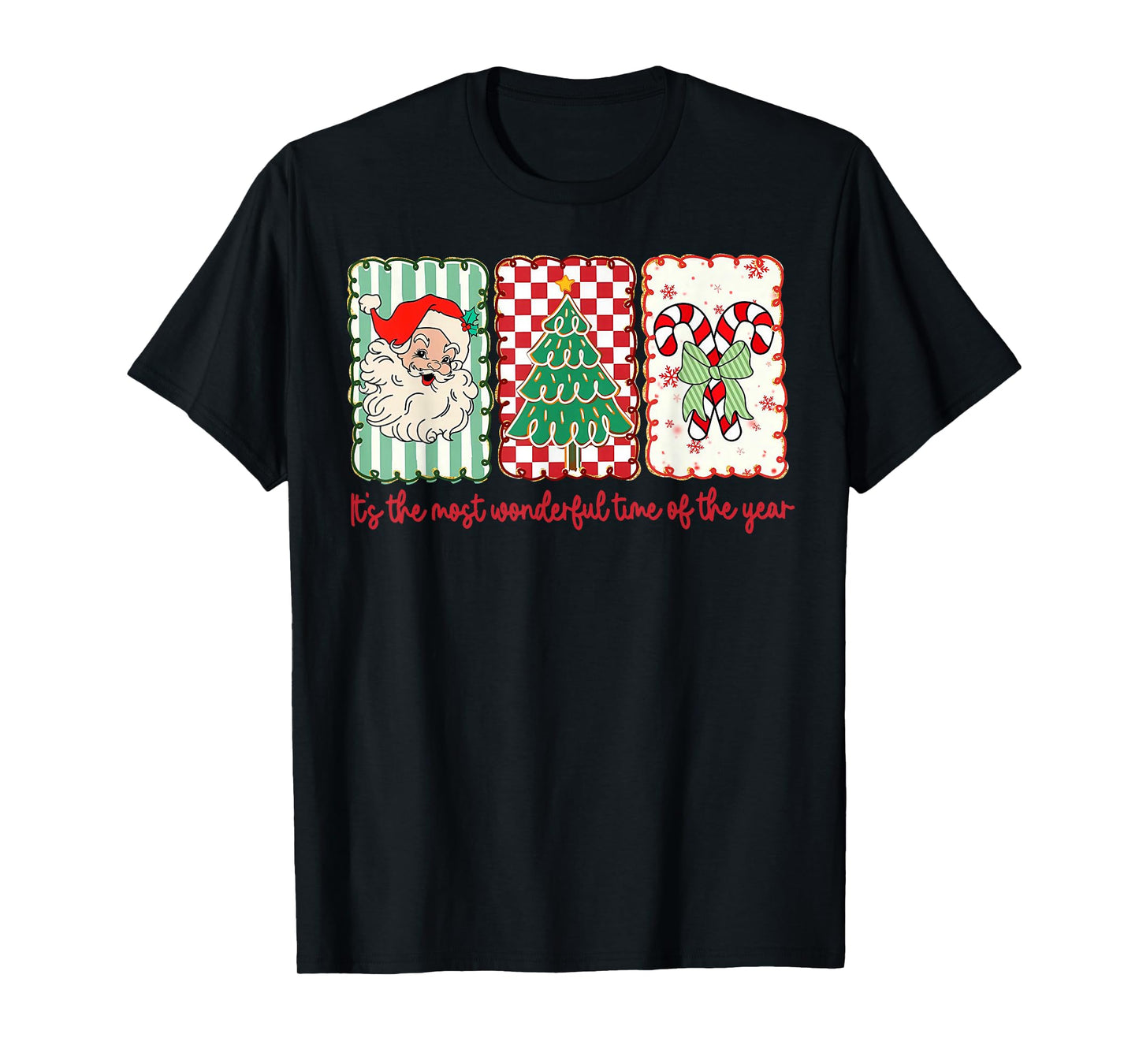 It’s The Most Wonderful Time of Year Retro Christmas Vibes T-Shirt