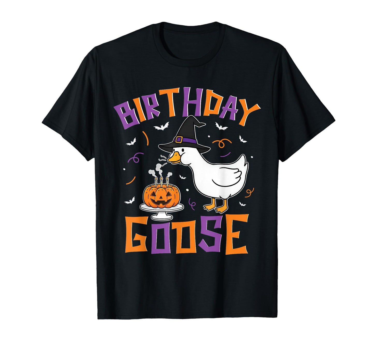 Birthday Goose Witch Halloween Bday Party Girls Kids Boys T-Shirt