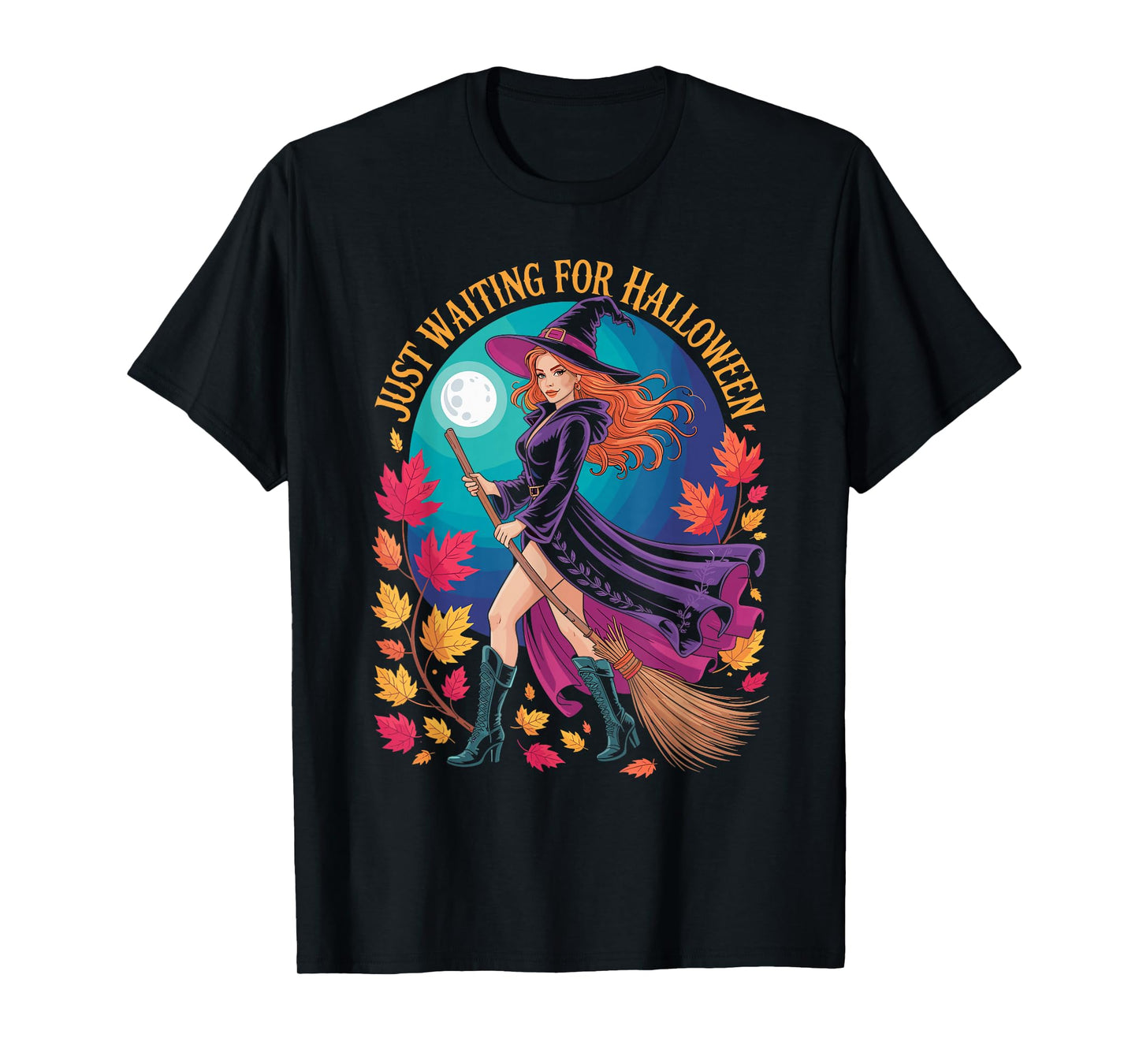 Just Waiting for Halloween Costume Summerween Witch Costume T-Shirt