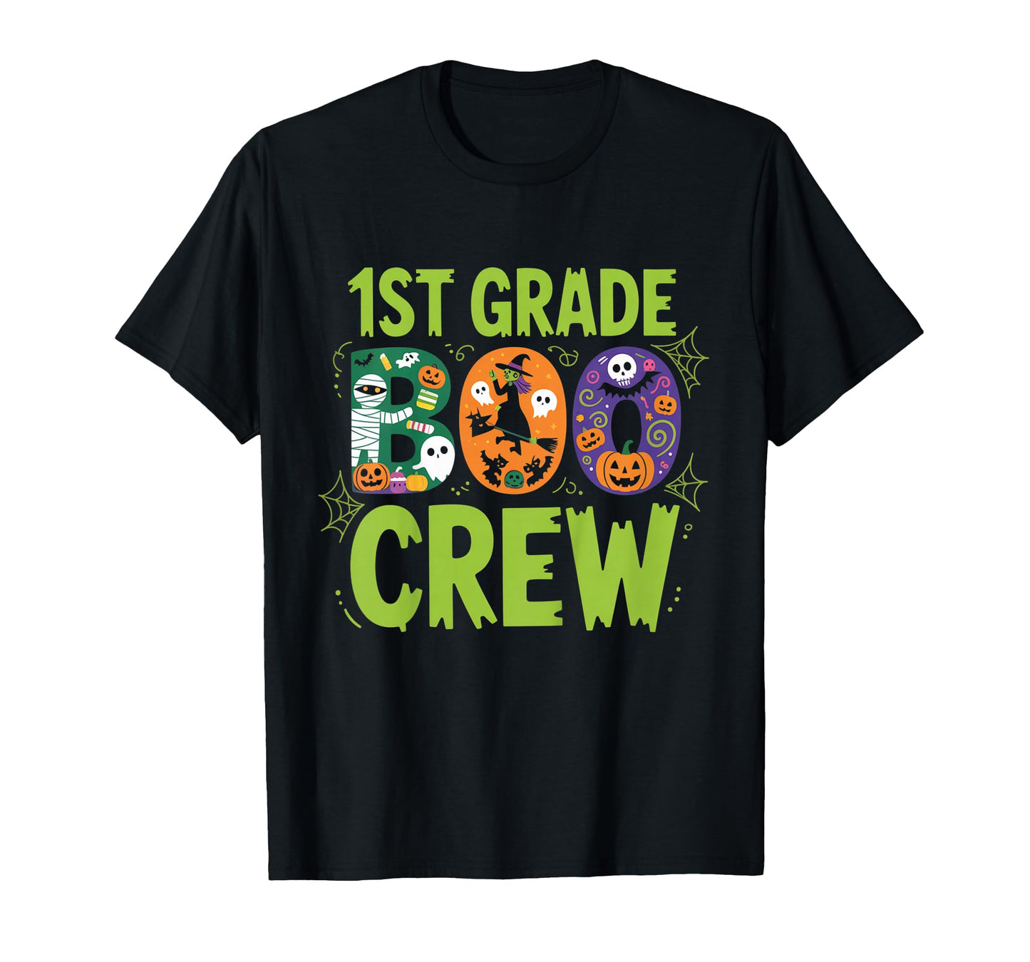 1st Grade Boo Crew Halloween Outfit for School Teachers Kids T-Shirt
