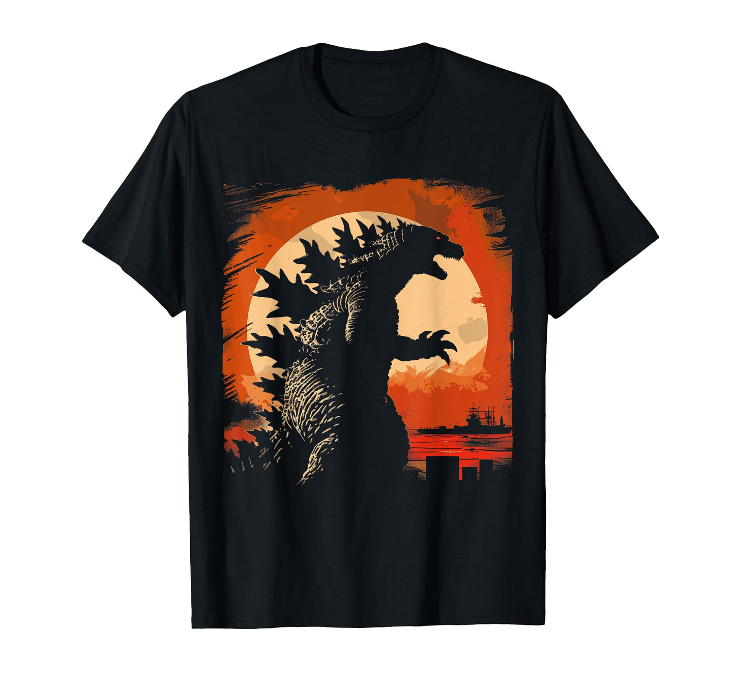 Retro Vintage Japanese Art Legendary Rare Kaiju T-Shirt, Unisex-Adults, Unisex-Kids, Black, Small, Short Sleeve, T-Shirt