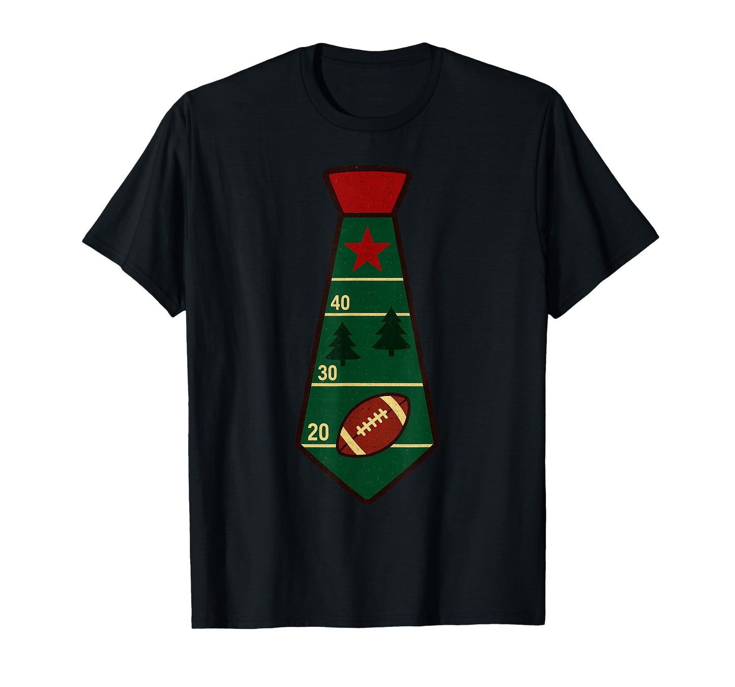 Santa Claus Playing American Football Xmas Holiday Christmas T-Shirt