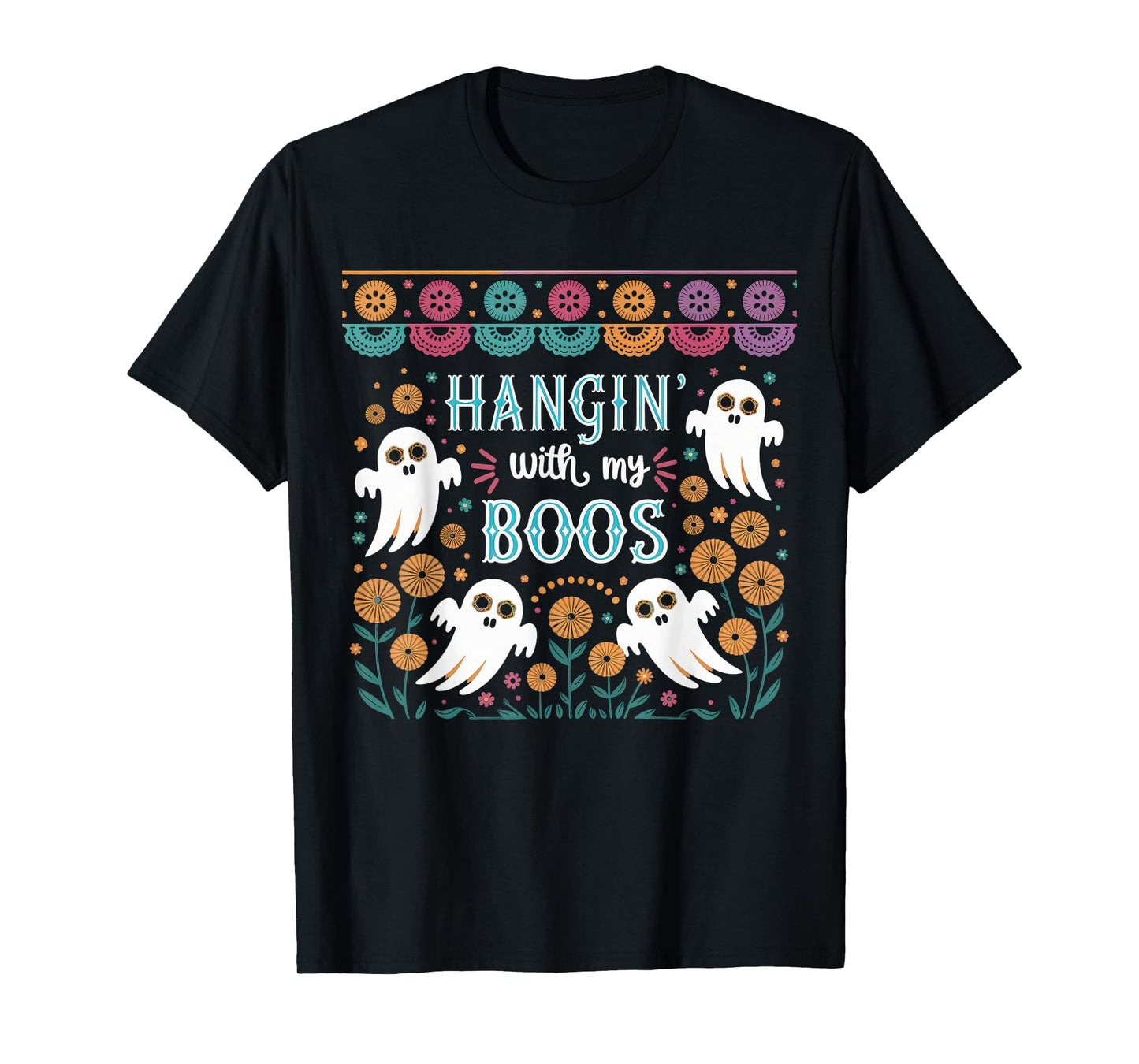 Hangin' with My Boos Tshirt Halloween Ghost Scary Witch Men T-Shirt
