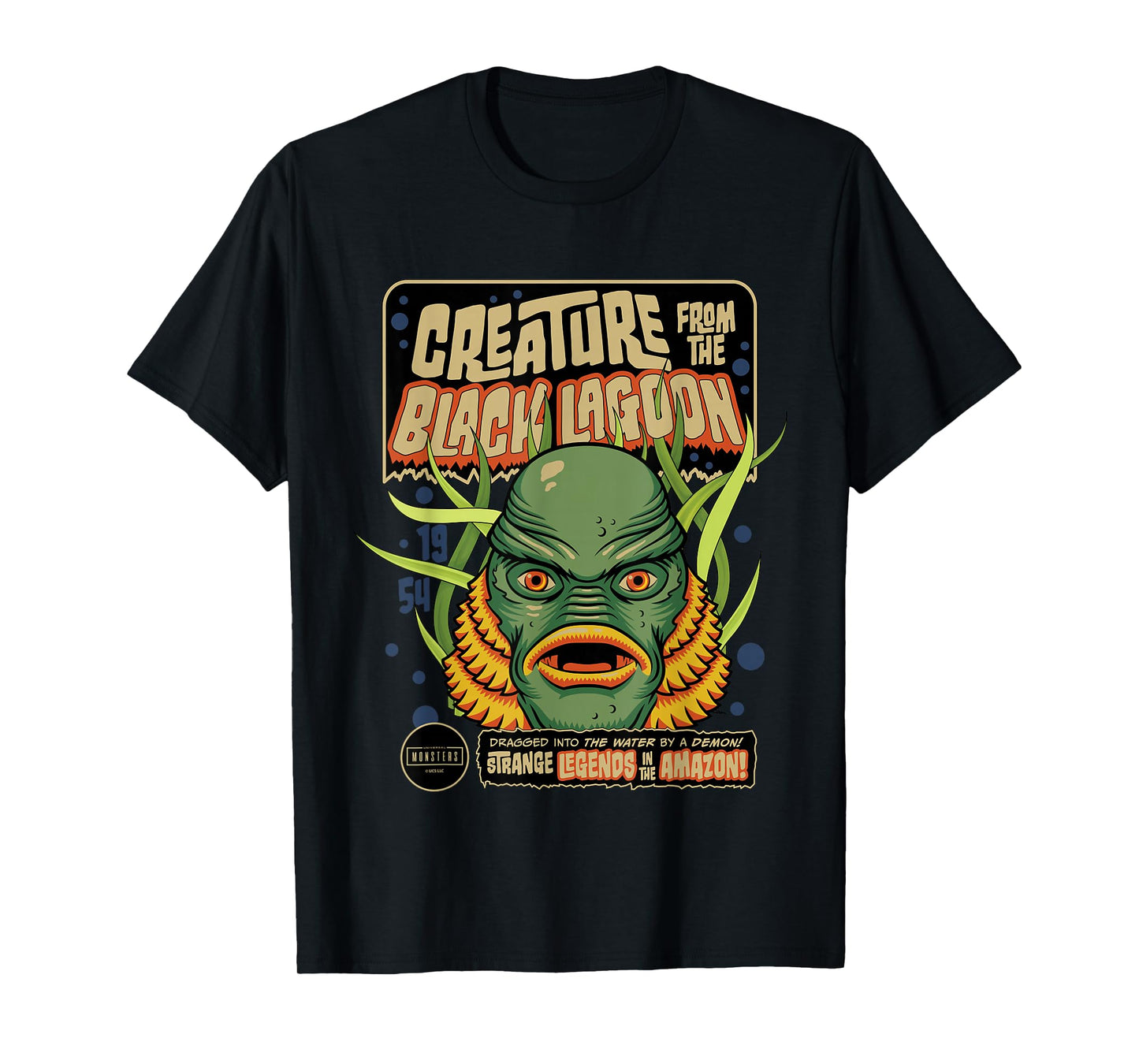 Universal Monsters Creature Retro Halloween Mask T-Shirt