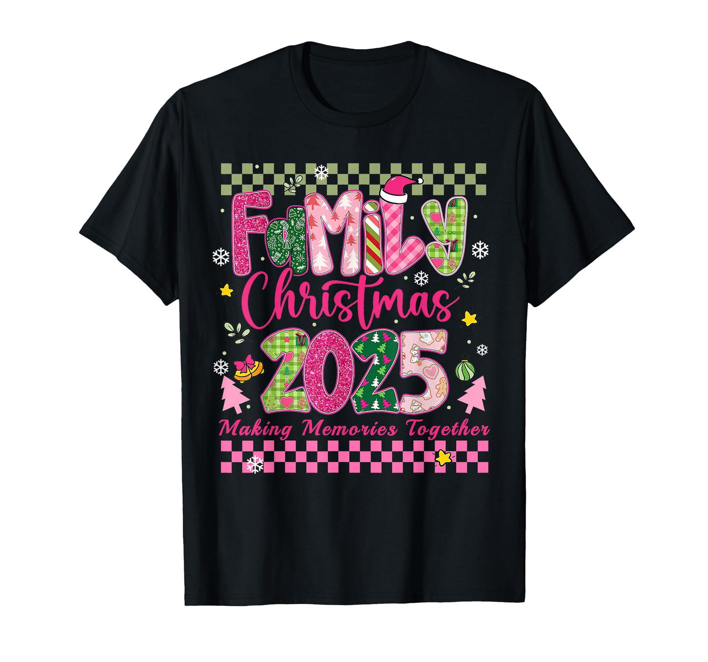 Family Christmas 2025 Matching Outfit Squad Santa Preppy T-Shirt
