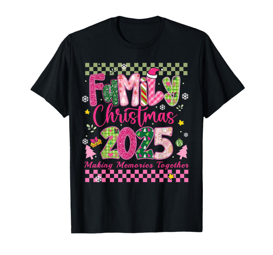 Family Christmas 2025 Matching Outfit Squad Santa Preppy T-Shirt