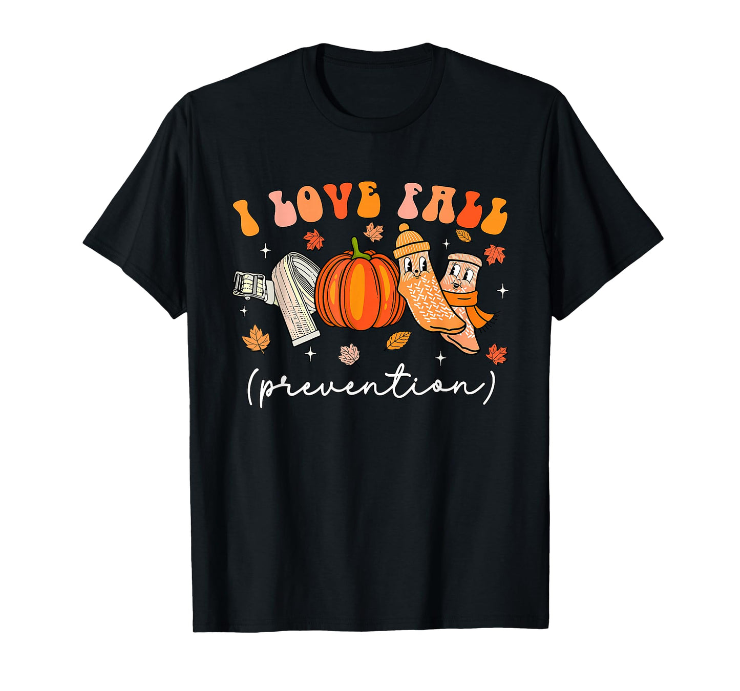 I Love Fall Prevention Fall Physical Therapy Women Men Nurse T-Shirt