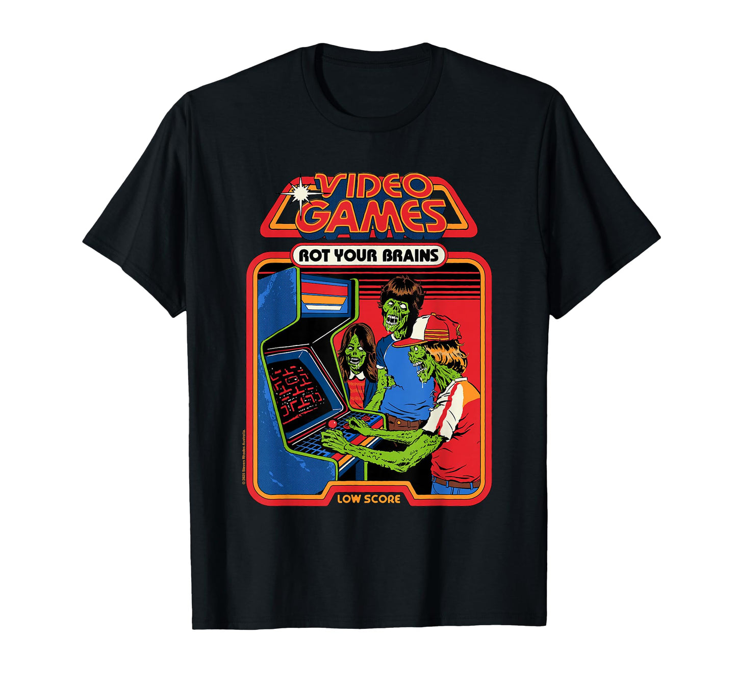 Video Game Zombies Sarcastic Retro Vintage Funny Adult Humor T-Shirt