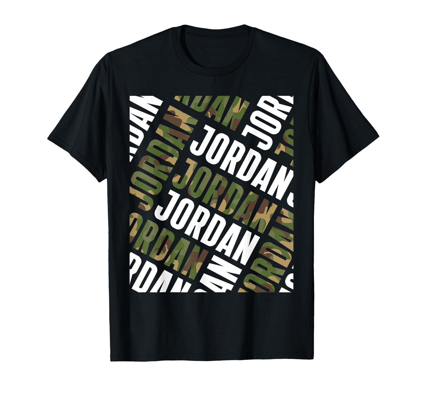 Diagonal Jordan Pattern Camo Pattern Camouflage T-Shirt