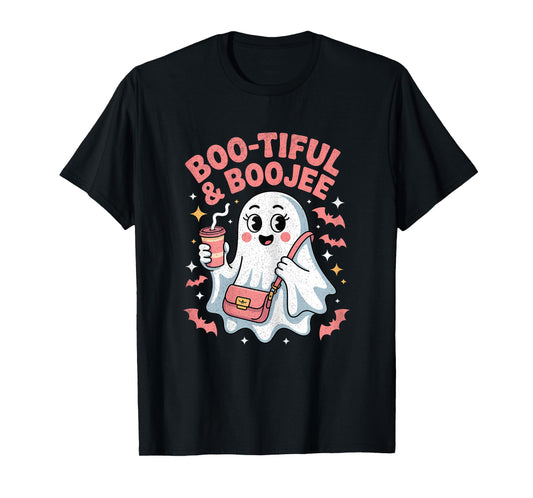 Funny Cute Boo Spooky Season Vintage Halloween Women T-Shirt