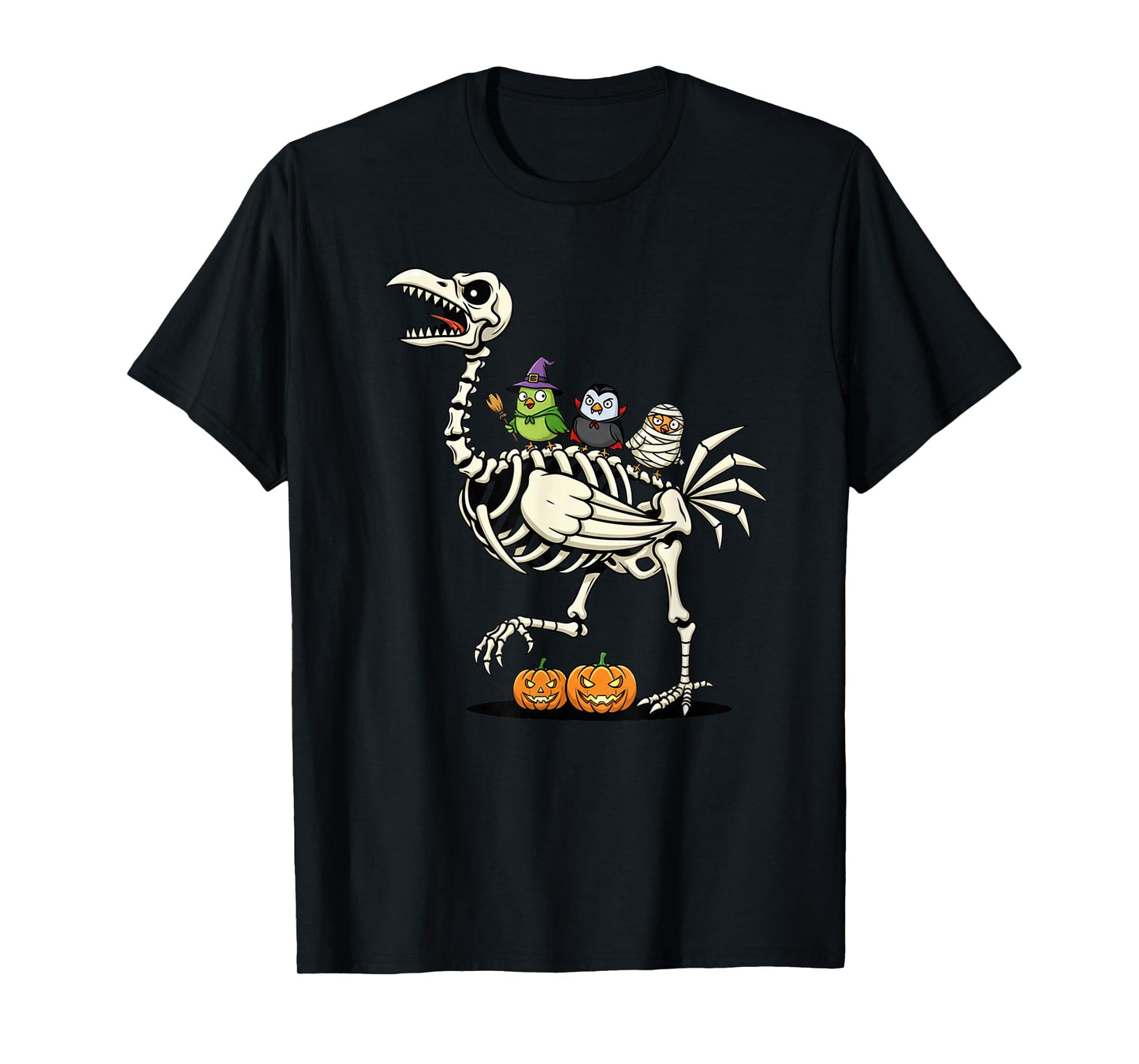 Chicken Skeleton Mummy Witch Halloween Kids Mens Womens T-Shirt