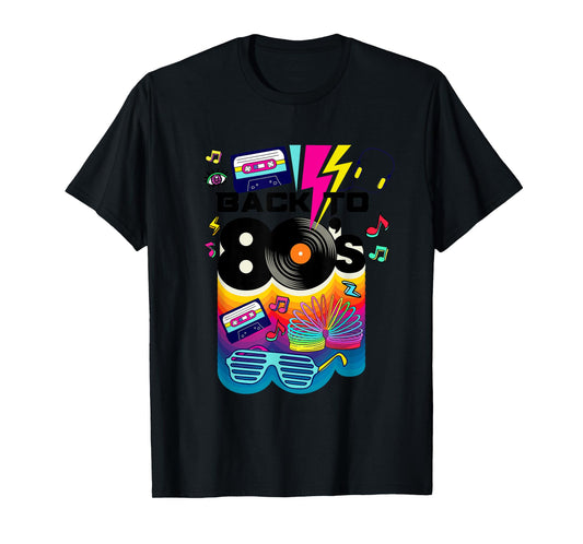 Vintage Retro Back To 80's Tees I Love 80's Graphic Design T-Shirt