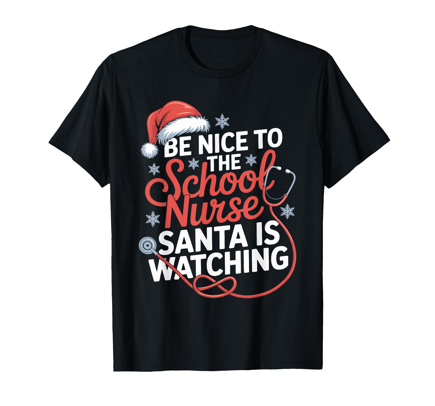 Funny School Nurse Christmas Nursing Humor Xmas T-Shirt