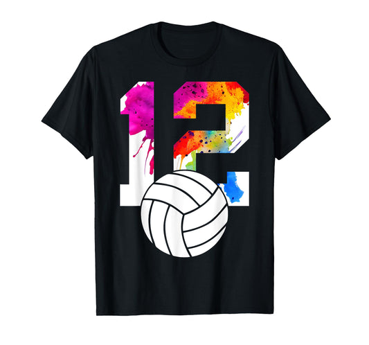 NUMBER 12 VOLLEYBALL 12TH BIRTHDAY T-Shirt
