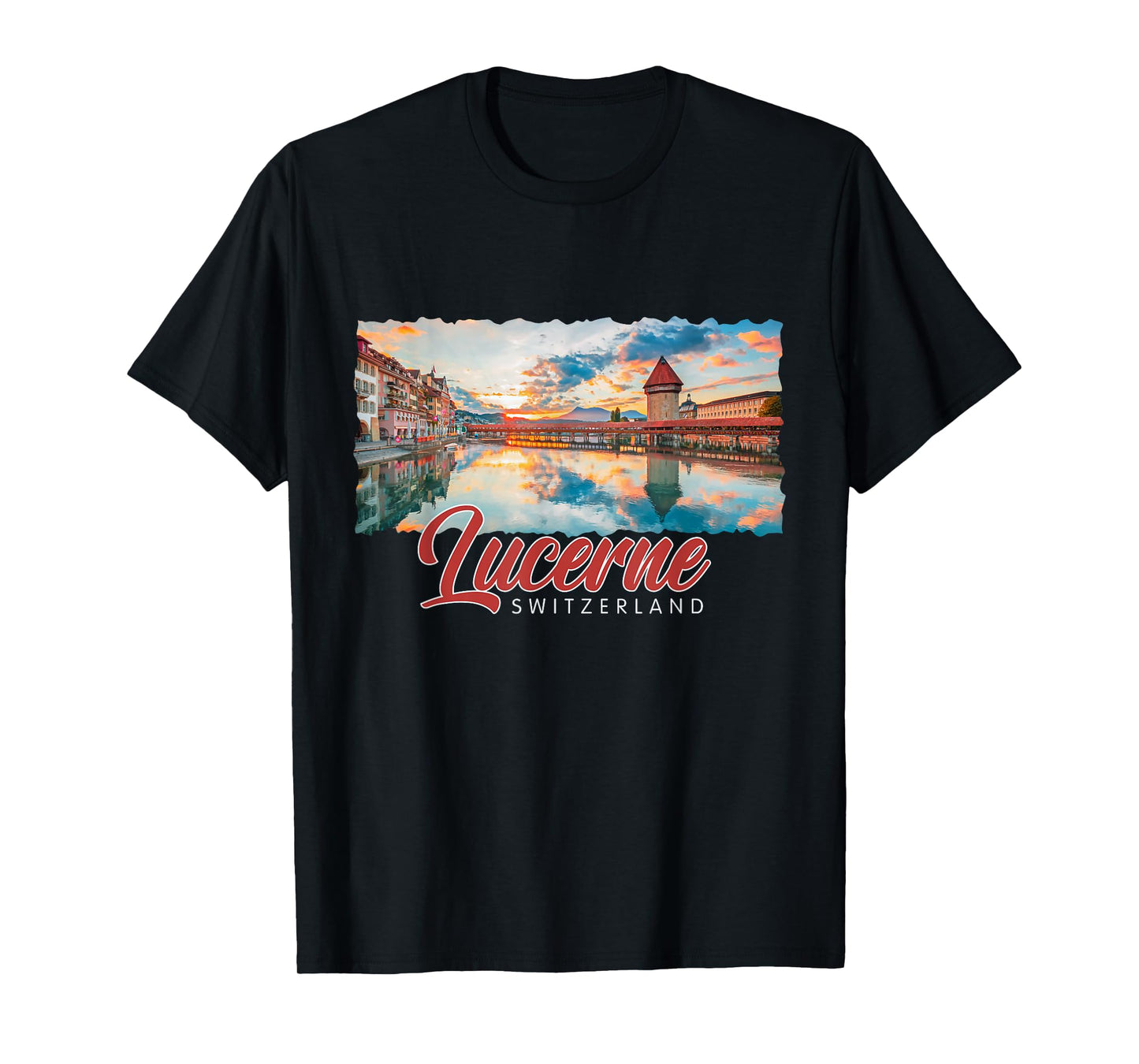 Vintage Lucerne Historic City Of Switzerland Travel Souvenir T-Shirt