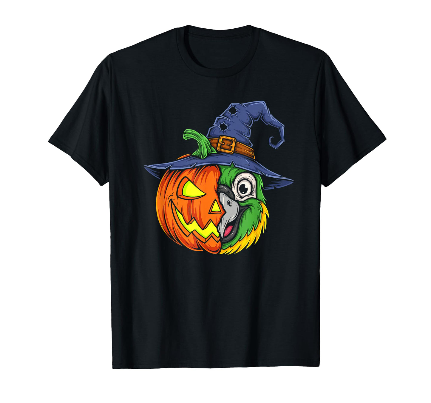 Parrot Pumpkin Jack O Lantern Halloween Kids Mens Womens T-Shirt