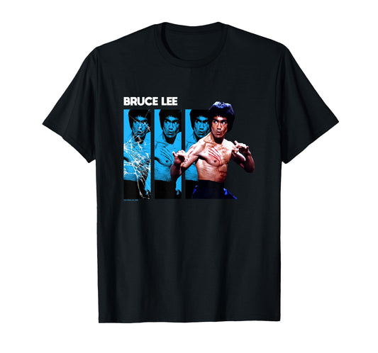 Bruce Lee Broken Mirror Claw Marks Vintage T-Shirt