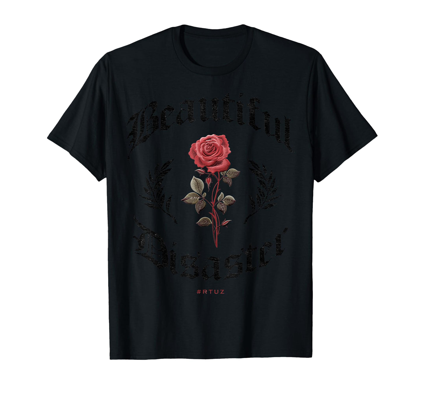 Hip Hop Y2K Vintage Hipster Edgy Urban Streetwear Rose T-Shirt