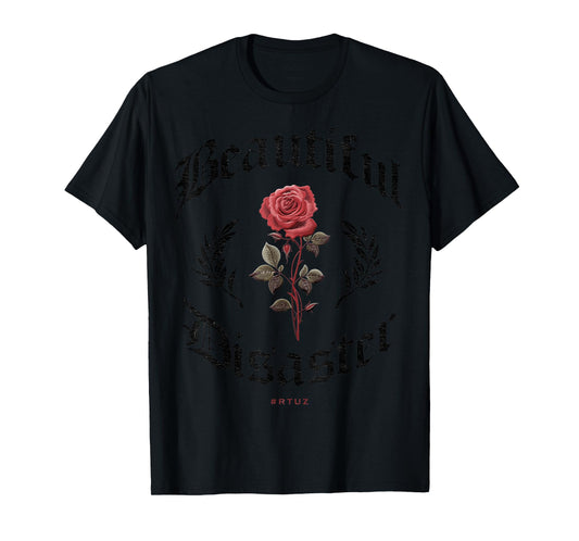 Hip Hop Y2K Vintage Hipster Edgy Urban Streetwear Rose T-Shirt