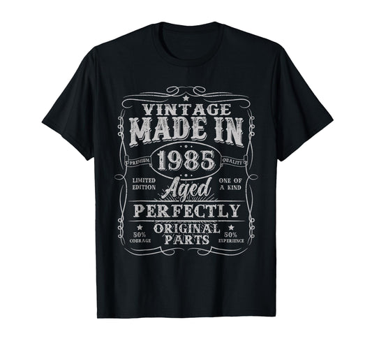 40 Years Old Made In 1985 Vintage Decorations Birthday Men T-Shirt