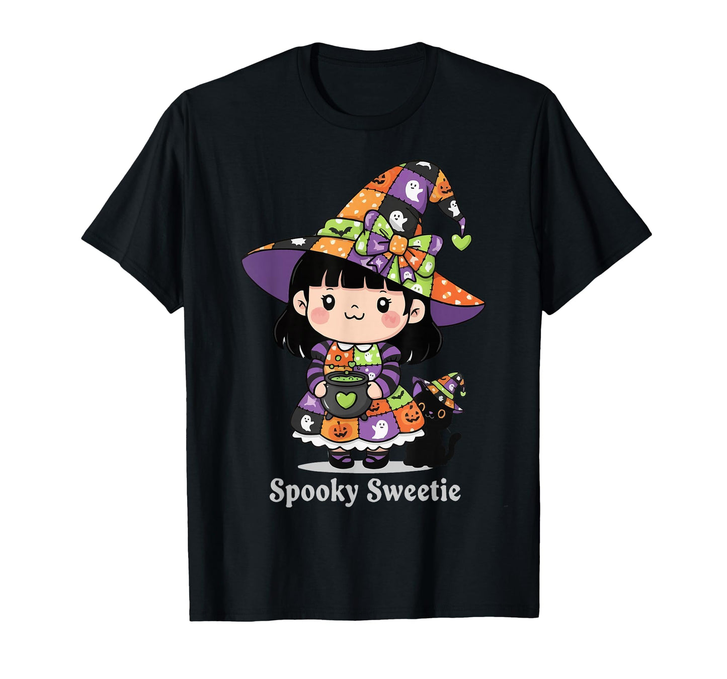 Spooky Sweetie Halloween Patchwork Magic T-Shirt